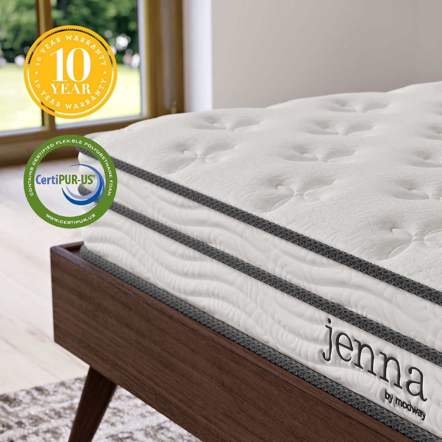 Jenna 6" Innerspring and Foam Queen Mattress By Modway - MOD-7095 | Mattresses | Modishstore - 14