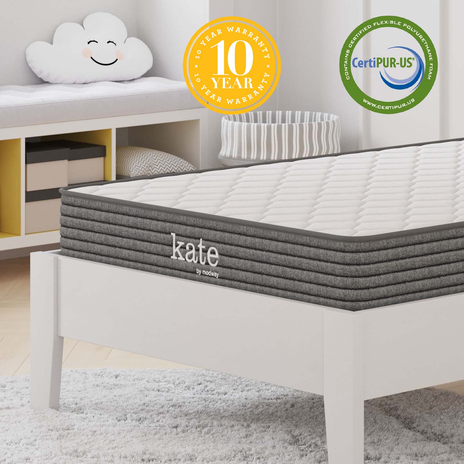 Kate 6" Narrow Twin Mattress By Modway - MOD-7097 | Mattresses | Modishstore - 13