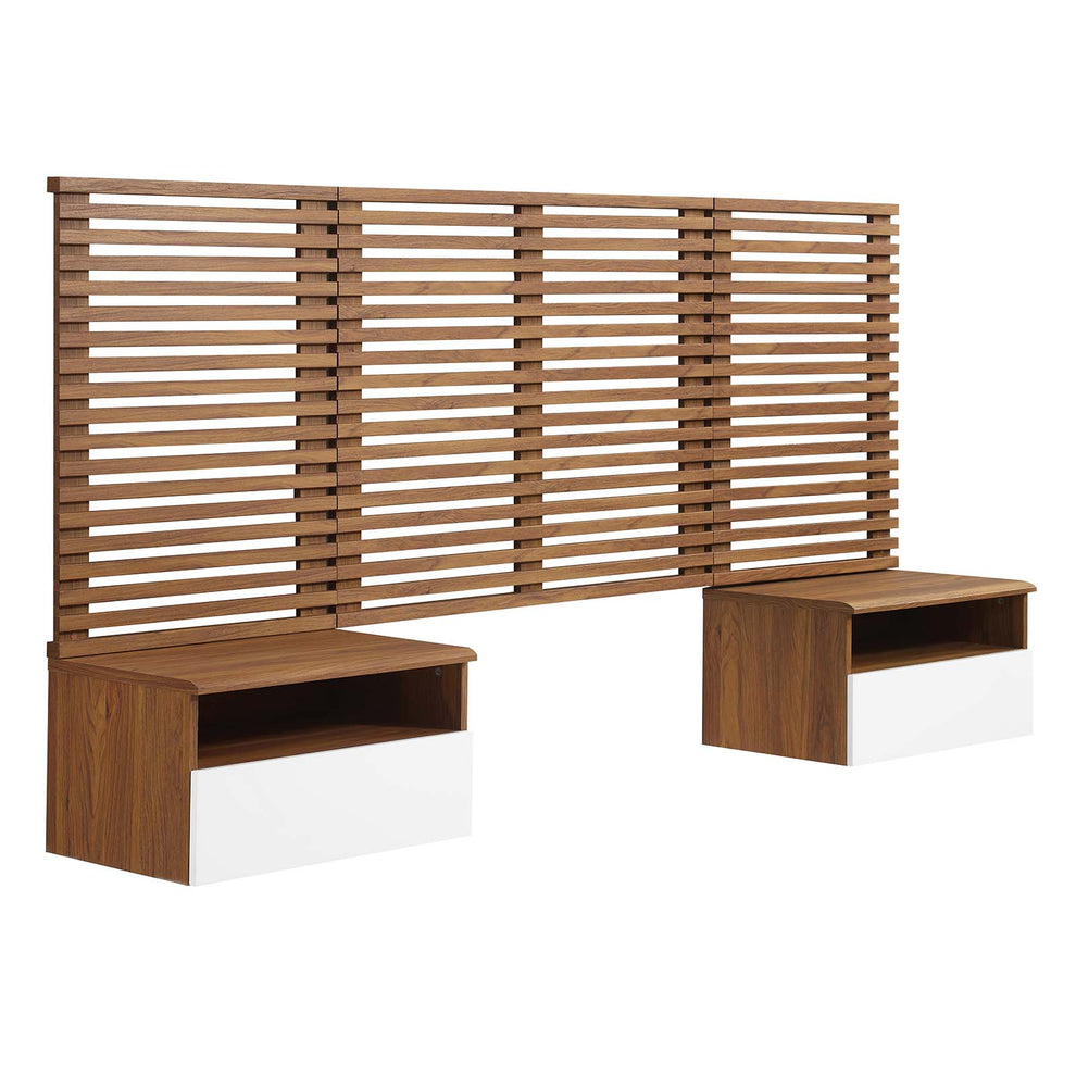Render Wall Mount Twin Headboard and Modern Nightstands By Modway - MOD-7112 | Headboards | Modishstore - 2
