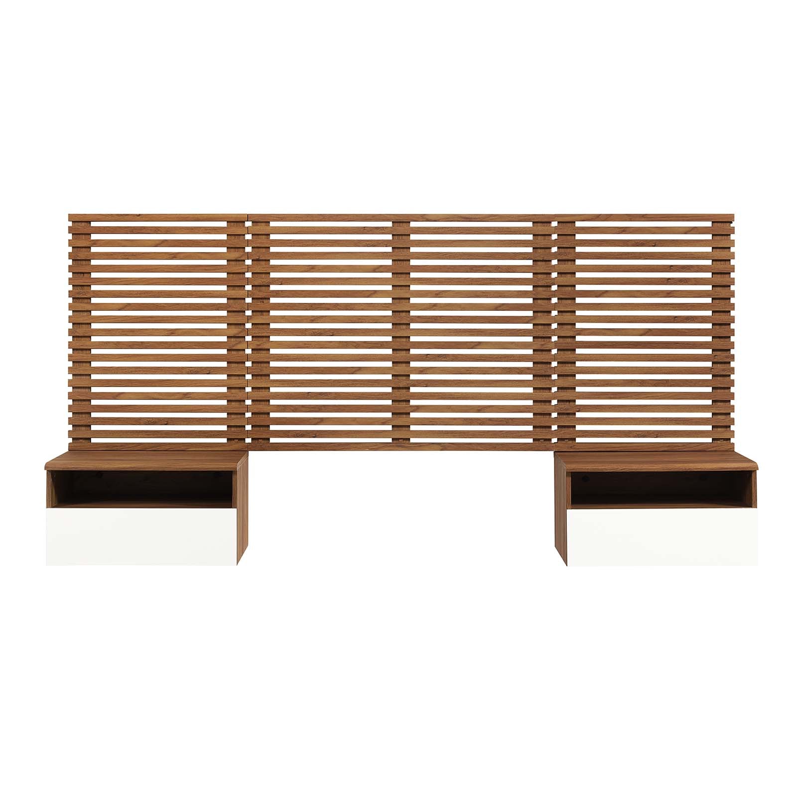 Render Wall Mount Twin Headboard and Modern Nightstands By Modway - MOD-7112 | Headboards | Modishstore - 3