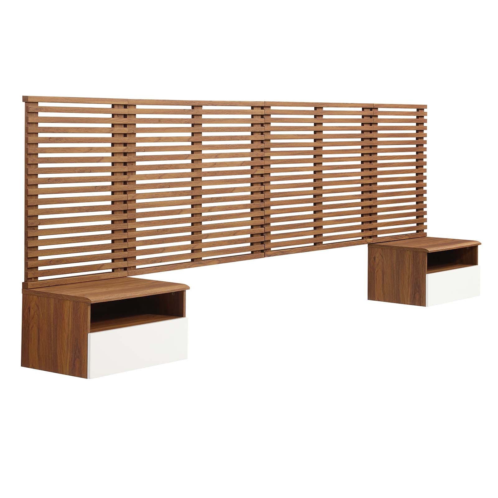 Modway Render Wall Mount Headboard and Nightstands - Thumbnail 2