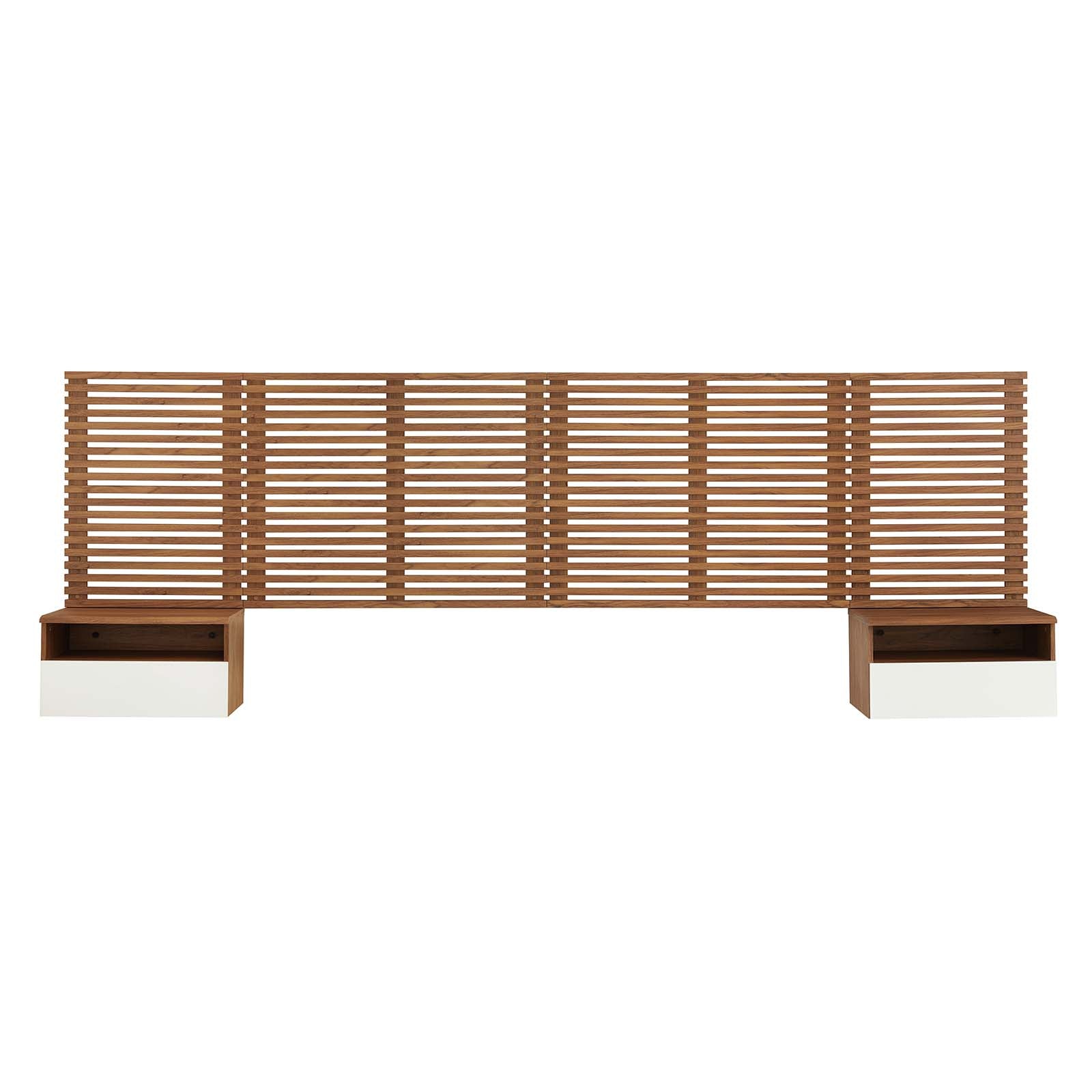 Modway Render Wall Mount Headboard and Nightstands