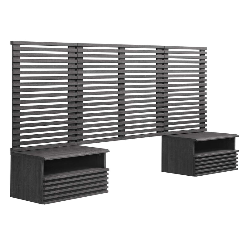 Render Wall Mount Twin Headboard and Modern Nightstands By Modway - MOD-7115 | Headboards | Modishstore - 2