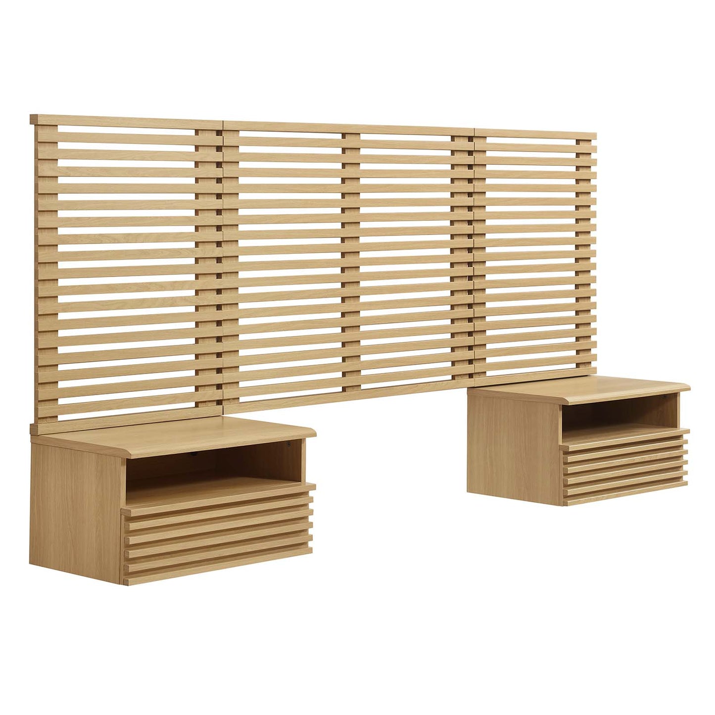 Render Wall Mount Twin Headboard and Modern Nightstands By Modway - MOD-7115 | Headboards | Modishstore - 9