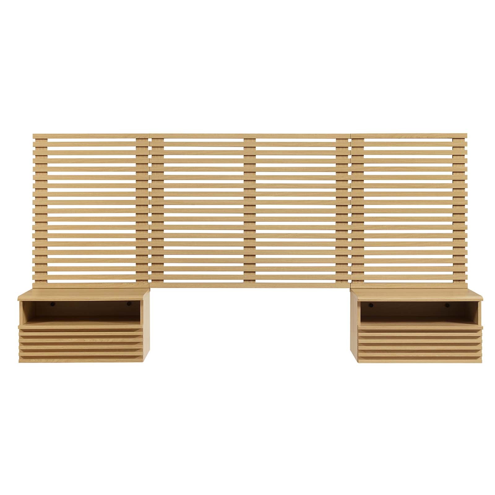 Render Wall Mount Twin Headboard and Modern Nightstands By Modway - MOD-7115 | Headboards | Modishstore - 10