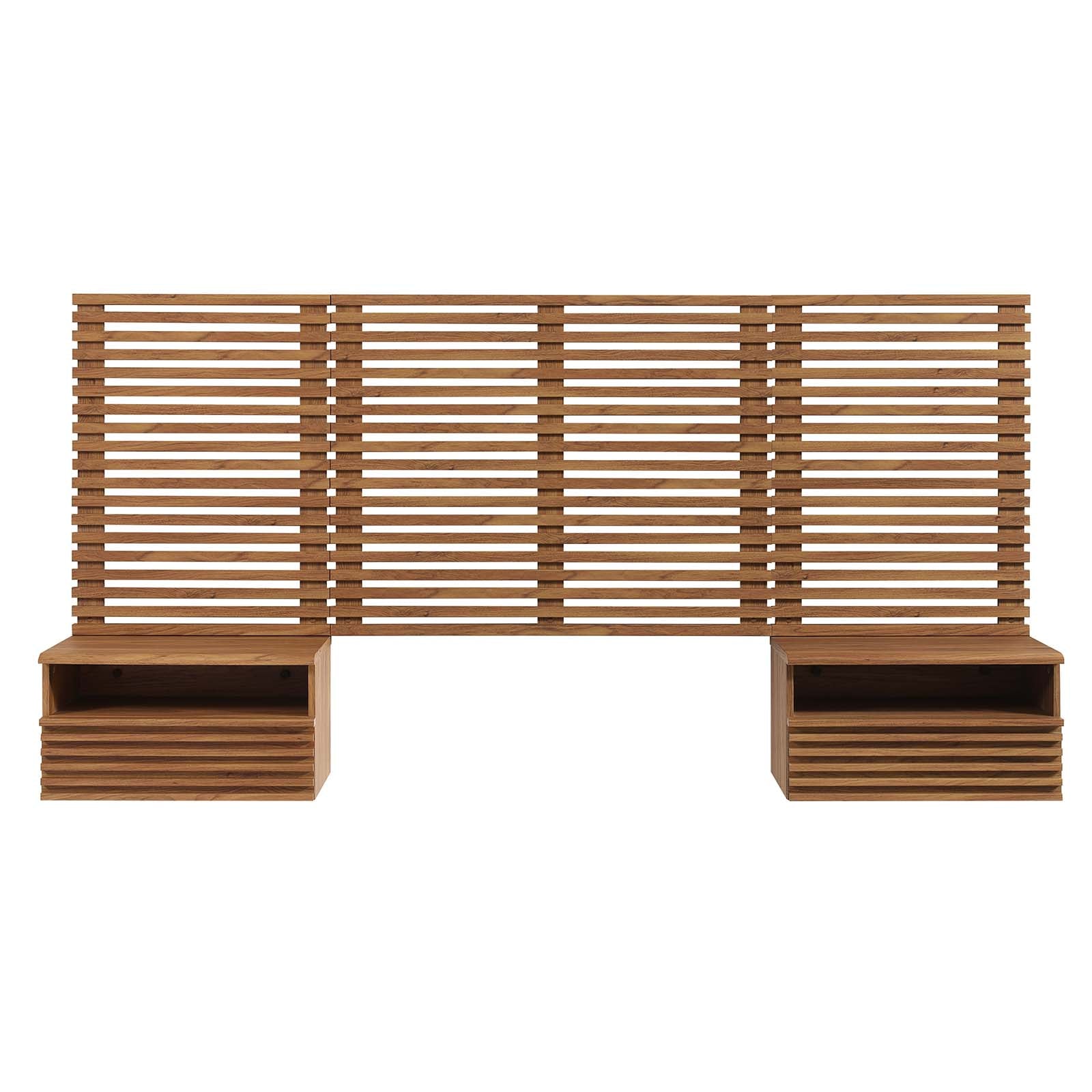 Render Wall Mount Twin Headboard and Modern Nightstands By Modway - MOD-7115 | Headboards | Modishstore - 17