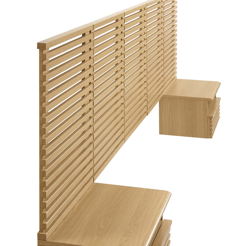 Render Wall Mount Queen Headboard and Modern Nightstands By Modway - MOD-7116 | Headboards | Modishstore - 11