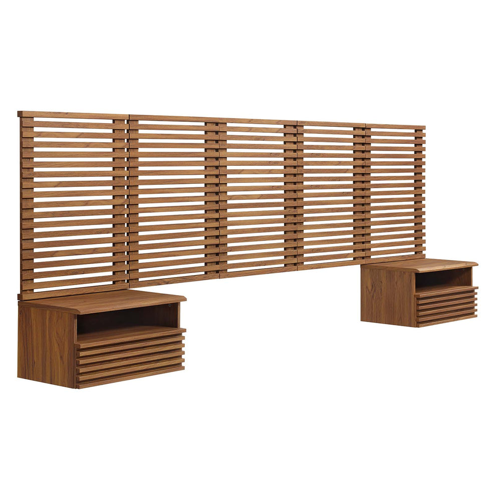 Render Wall Mount Queen Headboard and Modern Nightstands By Modway - MOD-7116 | Headboards | Modishstore - 16