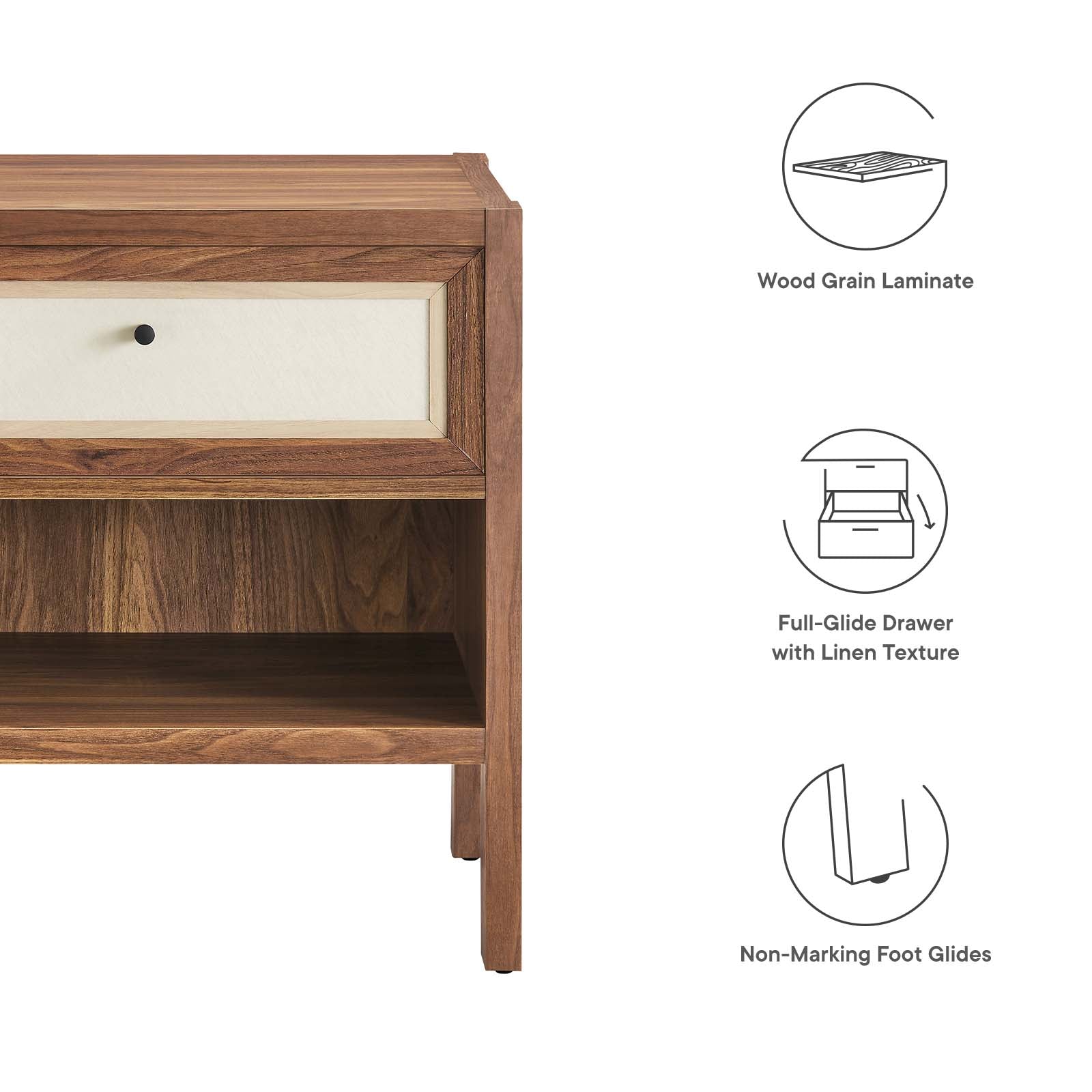 Capri Wood Grain Nightstand By Modway - MOD-7118 | Nightstands | Modishstore - 6