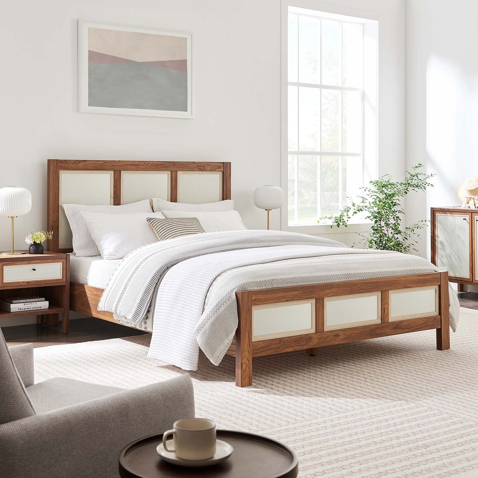 Capri Queen Wood Grain Platform Bed By Modway - MOD-7119 | Beds | Modishstore - 1