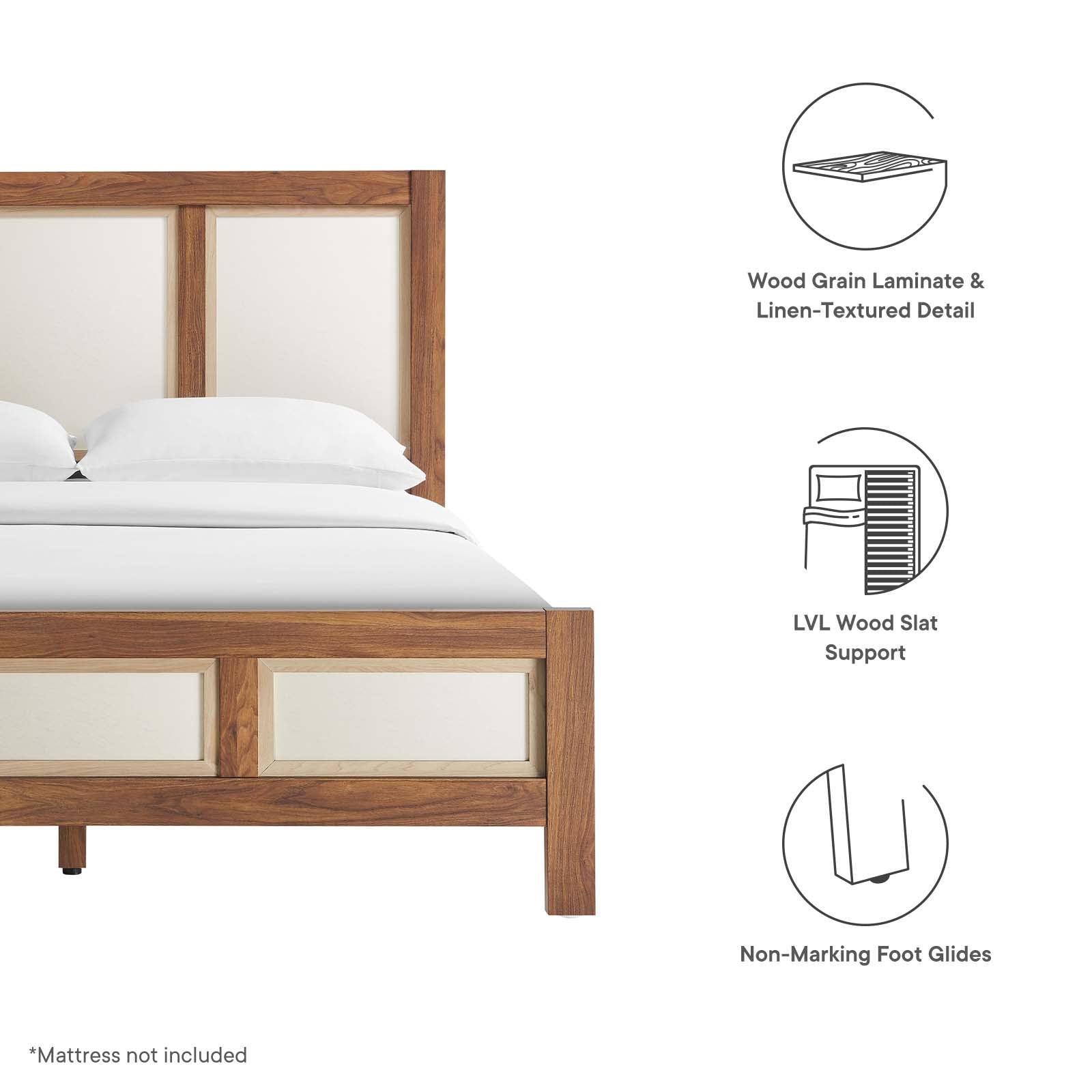 Capri Queen Wood Grain Platform Bed By Modway - MOD-7119 | Beds | Modishstore - 7