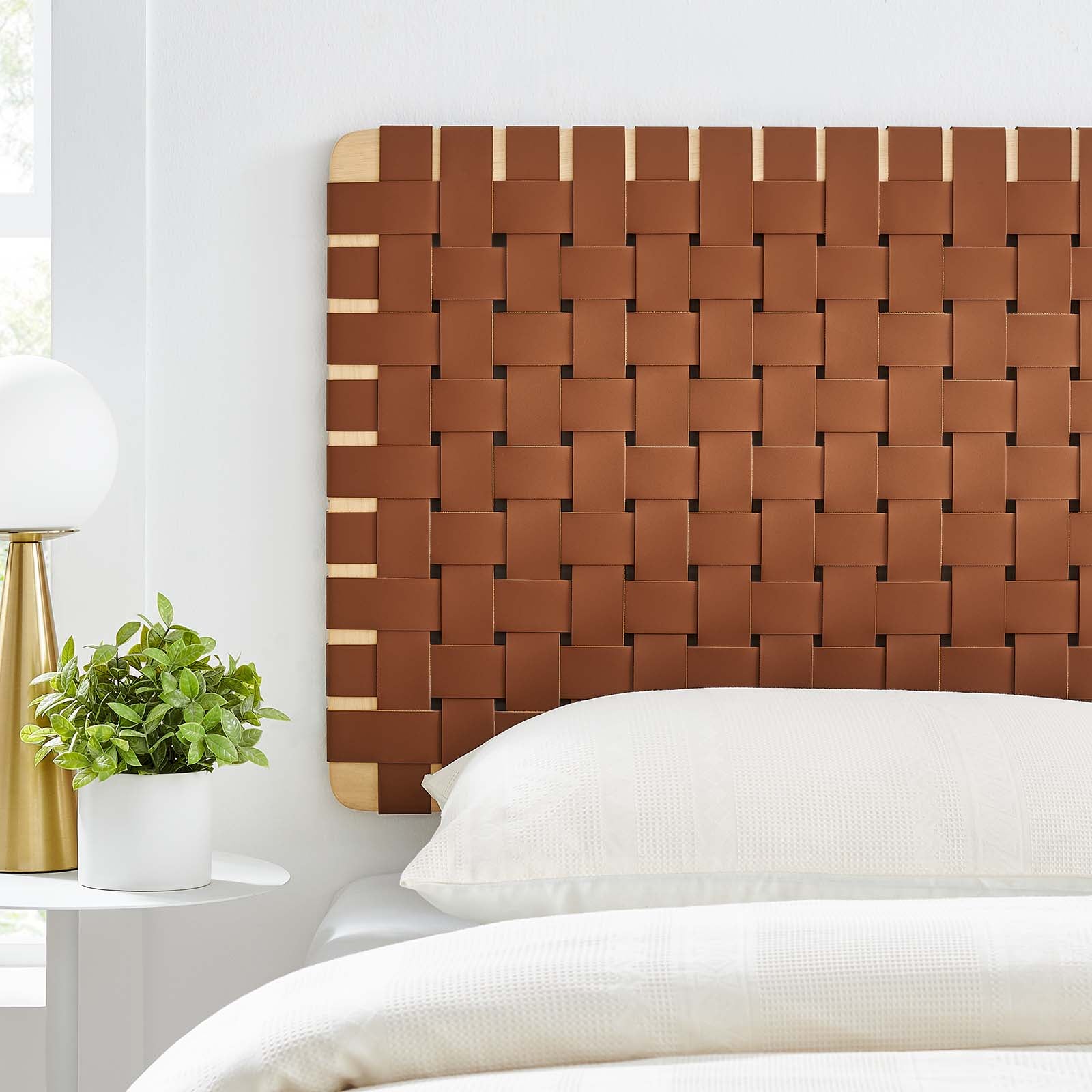 Sparta Weave Wall-Mount Twin Vegan Leather Headboard By Modway - MOD-7120 | Headboards | Modishstore - 15