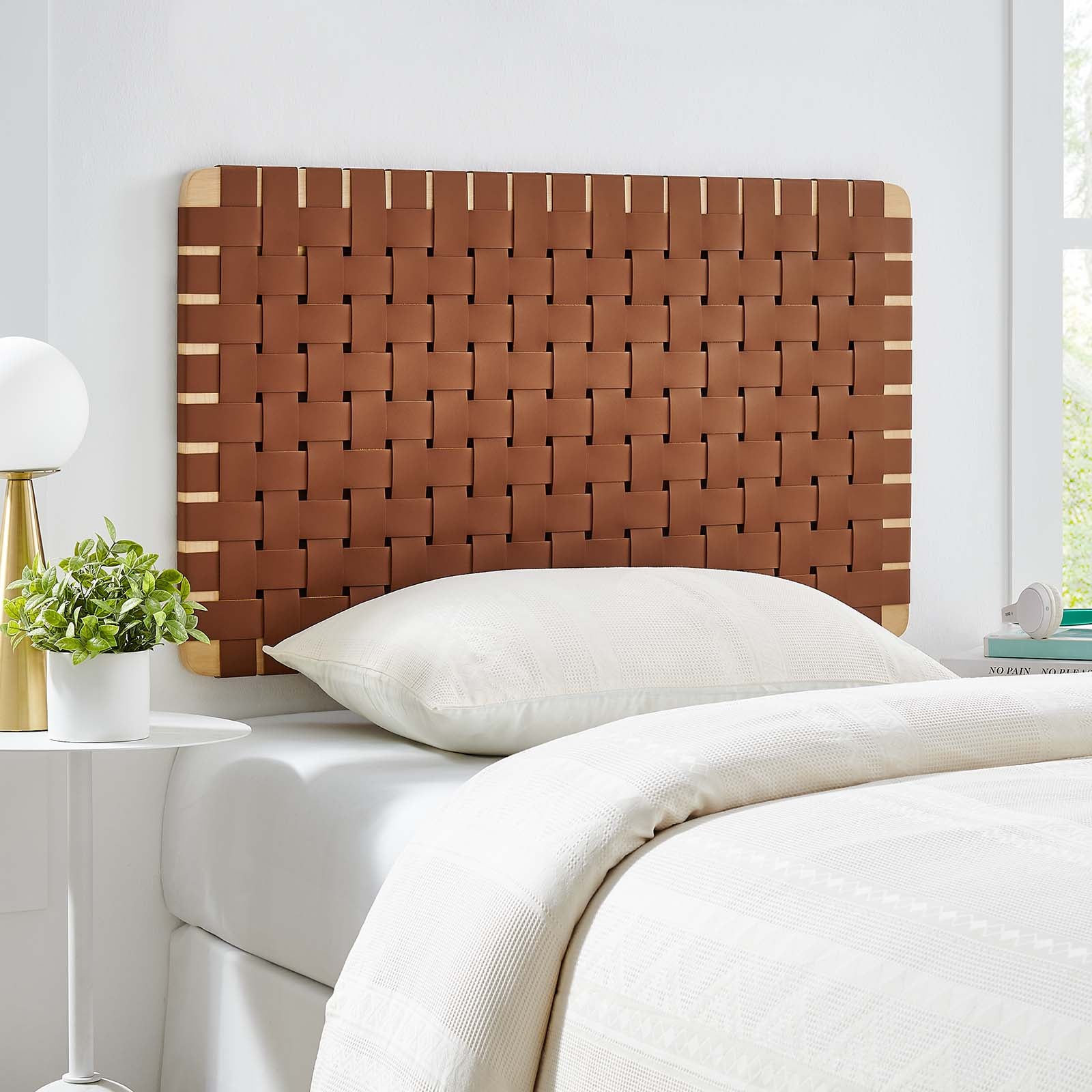 Sparta Weave Wall-Mount Twin Vegan Leather Headboard By Modway - MOD-7120 | Headboards | Modishstore - 16