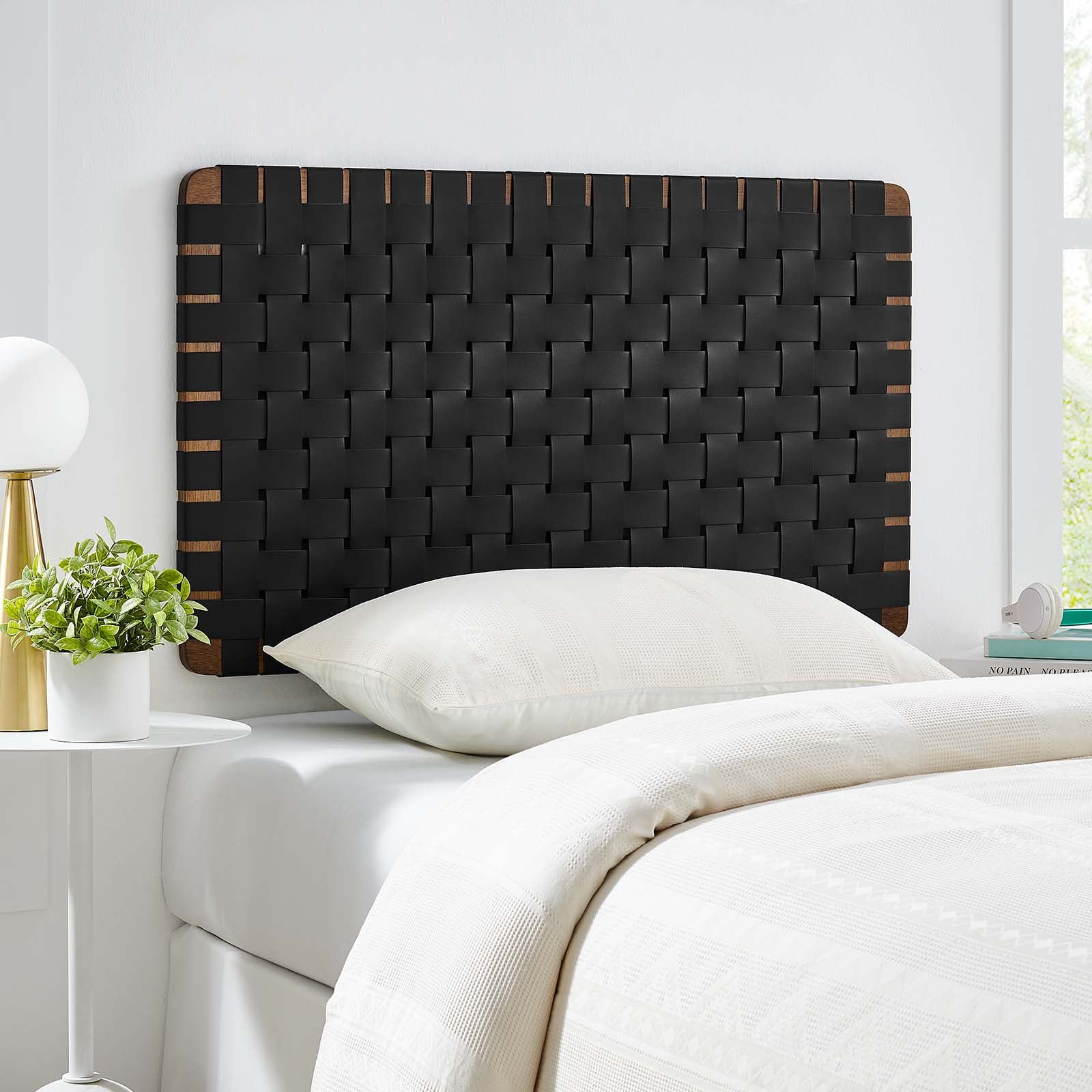 Sparta Weave Wall-Mount Twin Vegan Leather Headboard By Modway - MOD-7120 | Headboards | Modishstore - 24