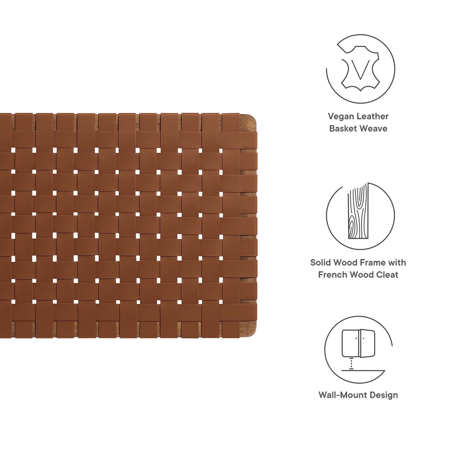 Sparta Weave Wall-Mount Twin Vegan Leather Headboard By Modway - MOD-7120 | Headboards | Modishstore - 29