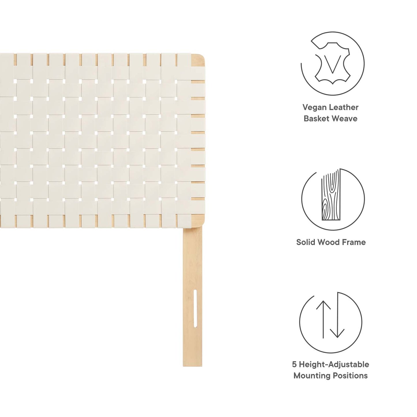 Sparta Weave Twin Vegan Leather Headboard By Modway - MOD-7121 | Headboards | Modishstore - 7