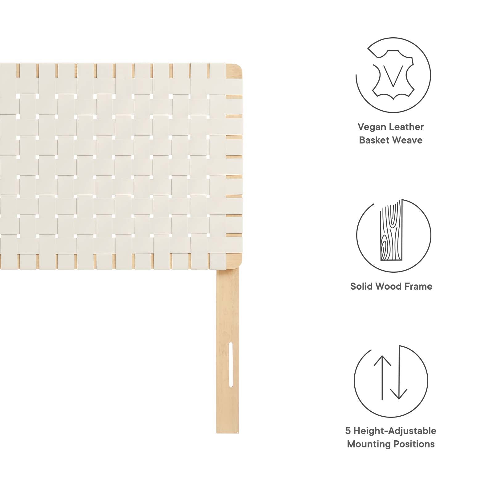 Sparta Weave Twin Vegan Leather Headboard By Modway - MOD-7121 | Headboards | Modishstore - 7