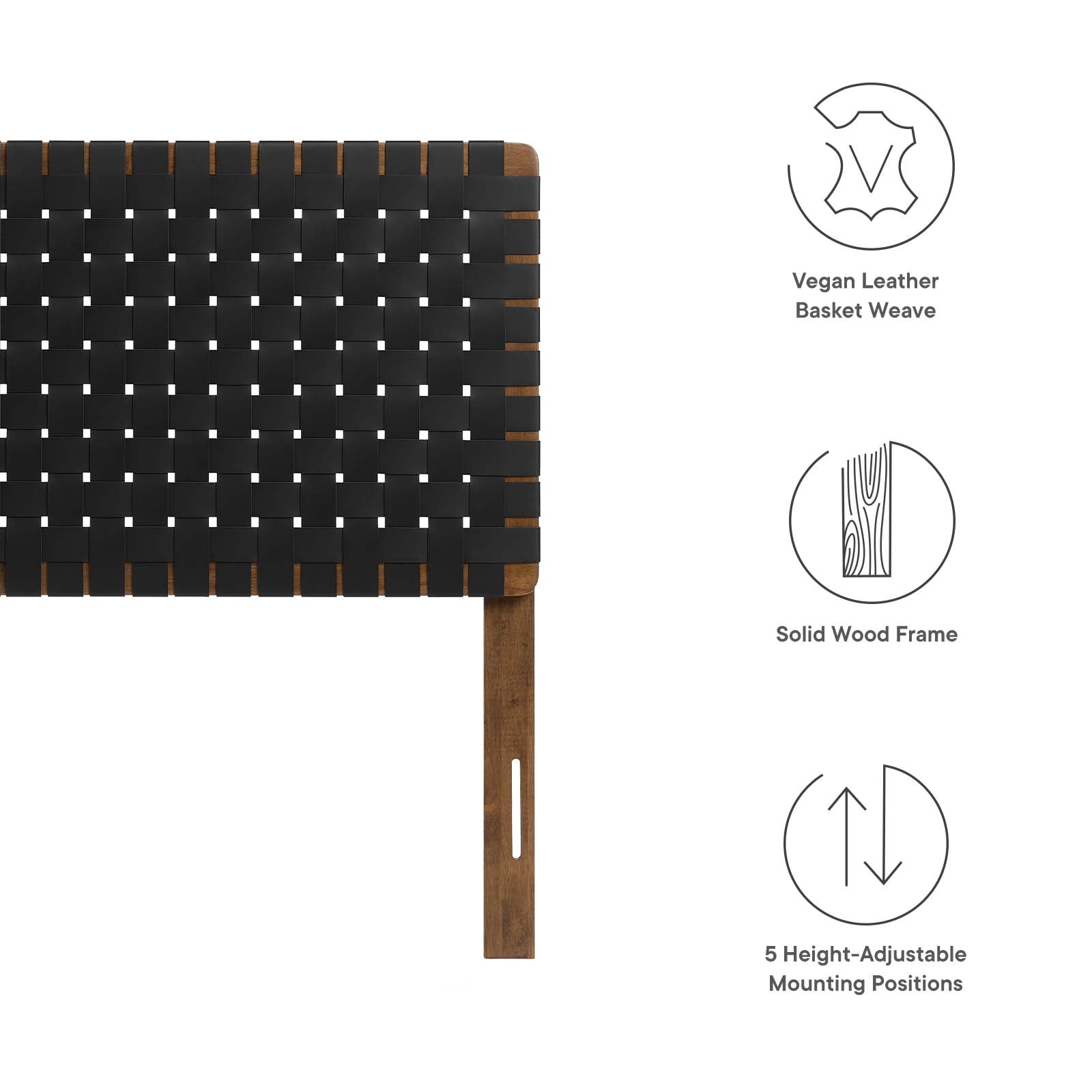Sparta Weave Twin Vegan Leather Headboard By Modway - MOD-7121 | Headboards | Modishstore - 22