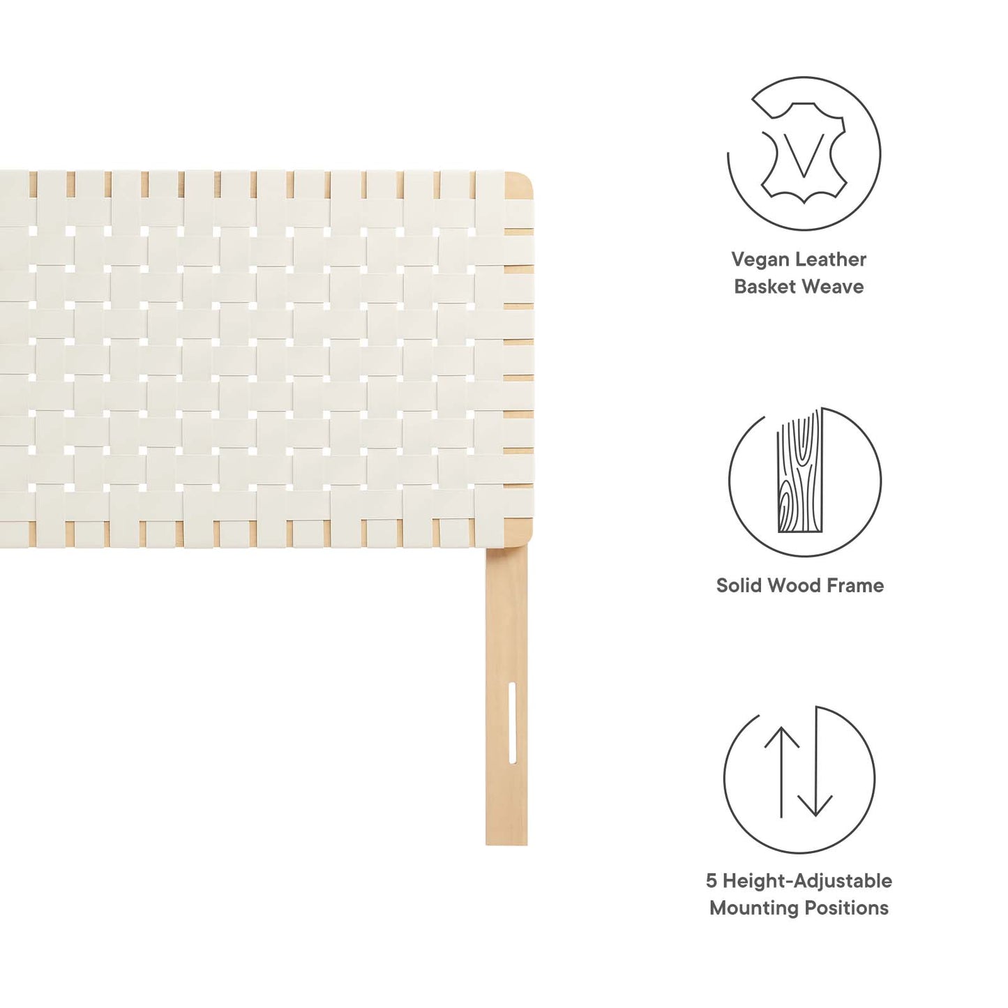 Sparta Weave Full Vegan Leather Headboard By Modway - MOD-7123 | Headboards | Modishstore - 6