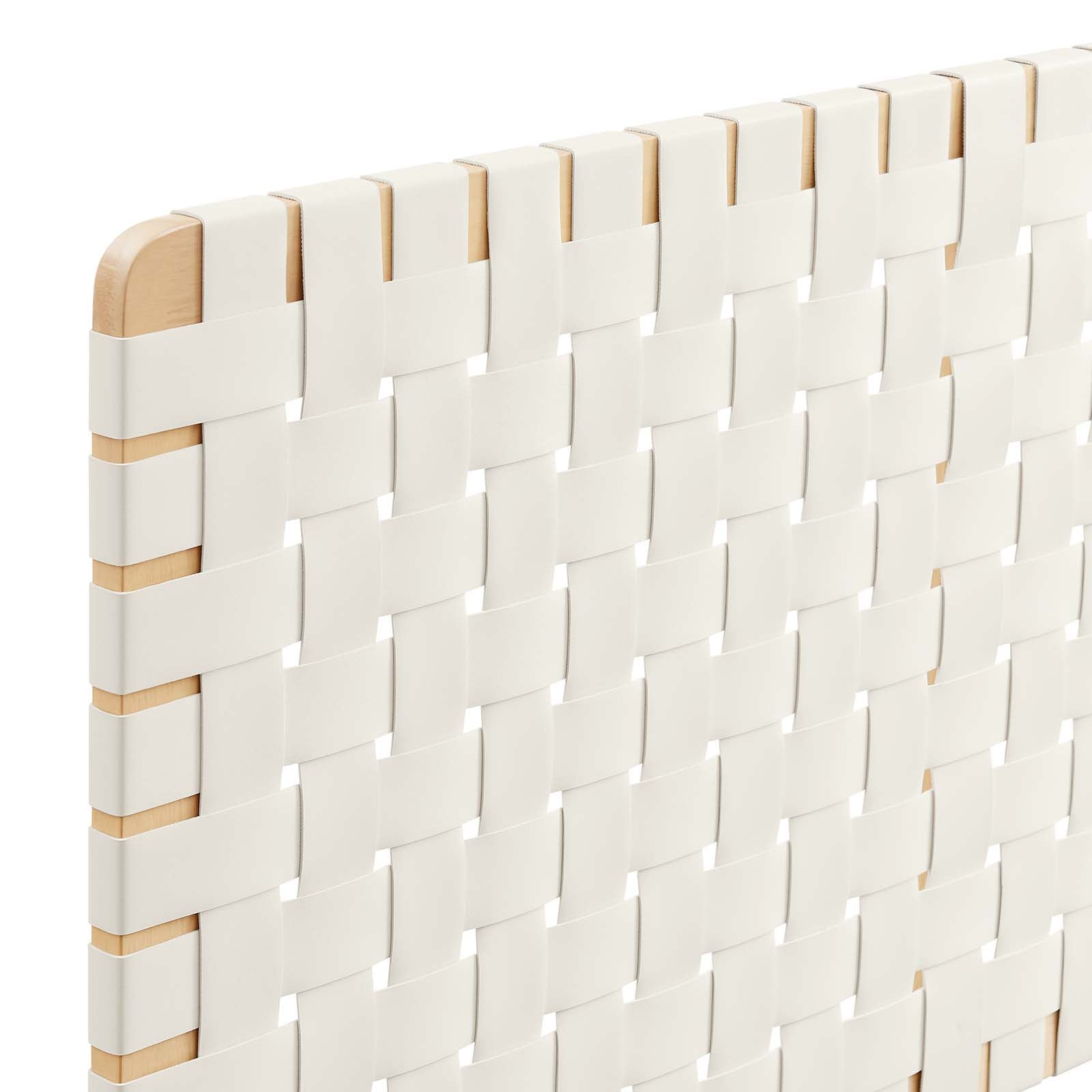 Sparta Weave Wall-Mount Queen Vegan Leather Headboard By Modway - MOD-7124 | Headboards | Modishstore - 4