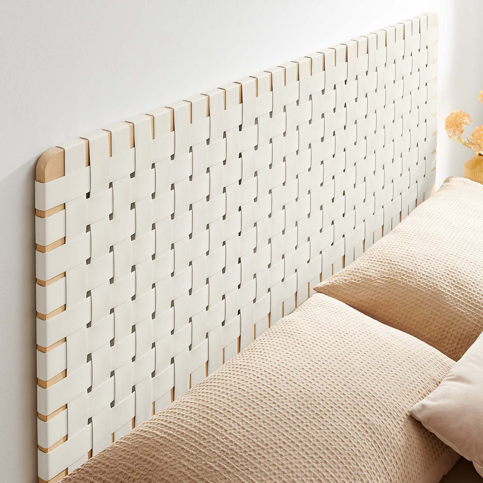 Sparta Weave Wall-Mount Queen Vegan Leather Headboard By Modway - MOD-7124 | Headboards | Modishstore - 7