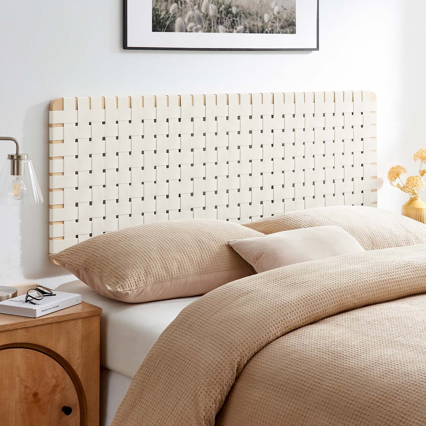 Sparta Weave Wall-Mount Queen Vegan Leather Headboard By Modway - MOD-7124 | Headboards | Modishstore - 1