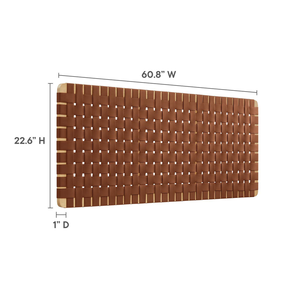 Sparta Weave Wall-Mount Queen Vegan Leather Headboard By Modway - MOD-7124 | Headboards | Modishstore - 12