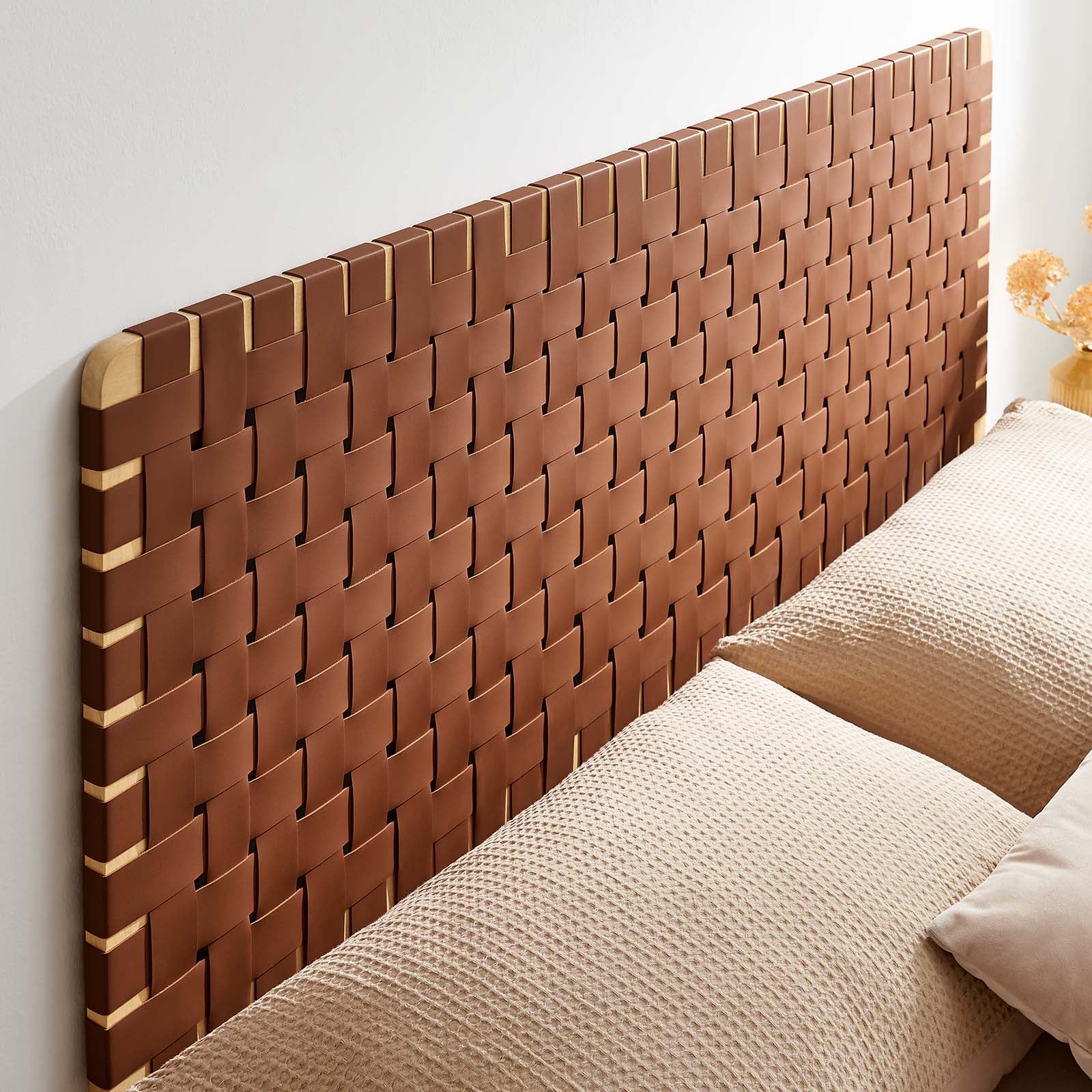 Sparta Weave Wall-Mount Queen Vegan Leather Headboard By Modway - MOD-7124 | Headboards | Modishstore - 13
