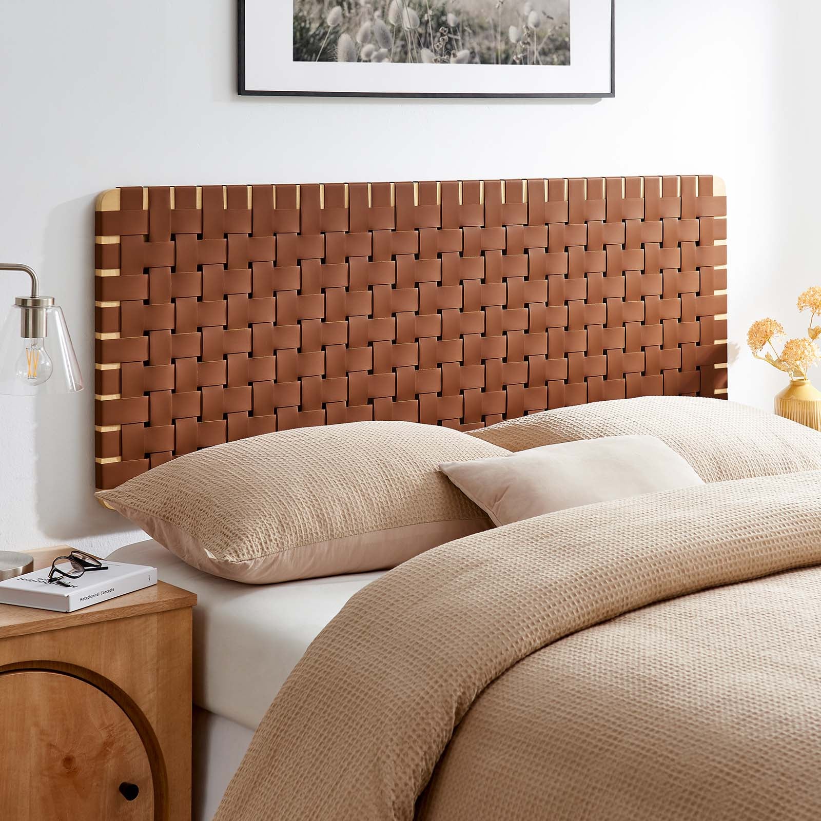 Sparta Weave Wall-Mount Queen Vegan Leather Headboard By Modway - MOD-7124 | Headboards | Modishstore - 14