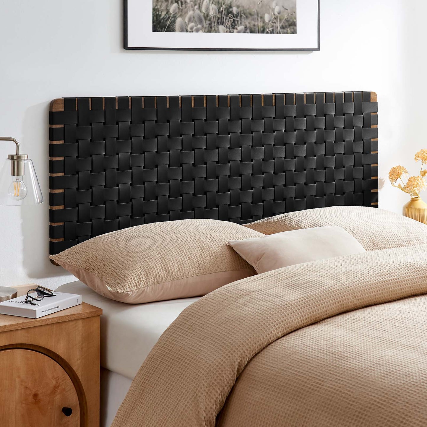 Sparta Weave Wall-Mount Queen Vegan Leather Headboard By Modway - MOD-7124 | Headboards | Modishstore - 21
