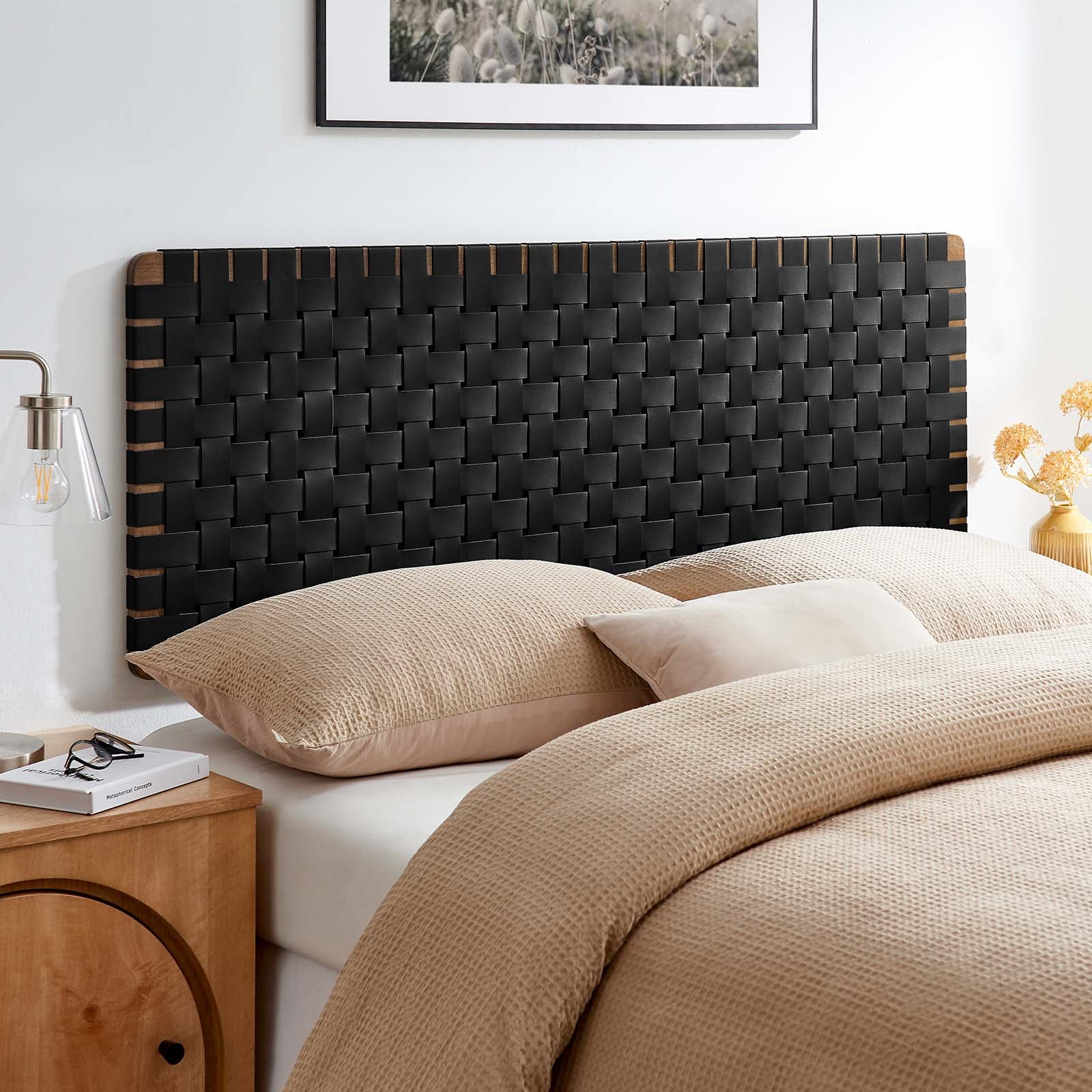 Sparta Weave Wall-Mount Queen Vegan Leather Headboard By Modway - MOD-7124 | Headboards | Modishstore - 21