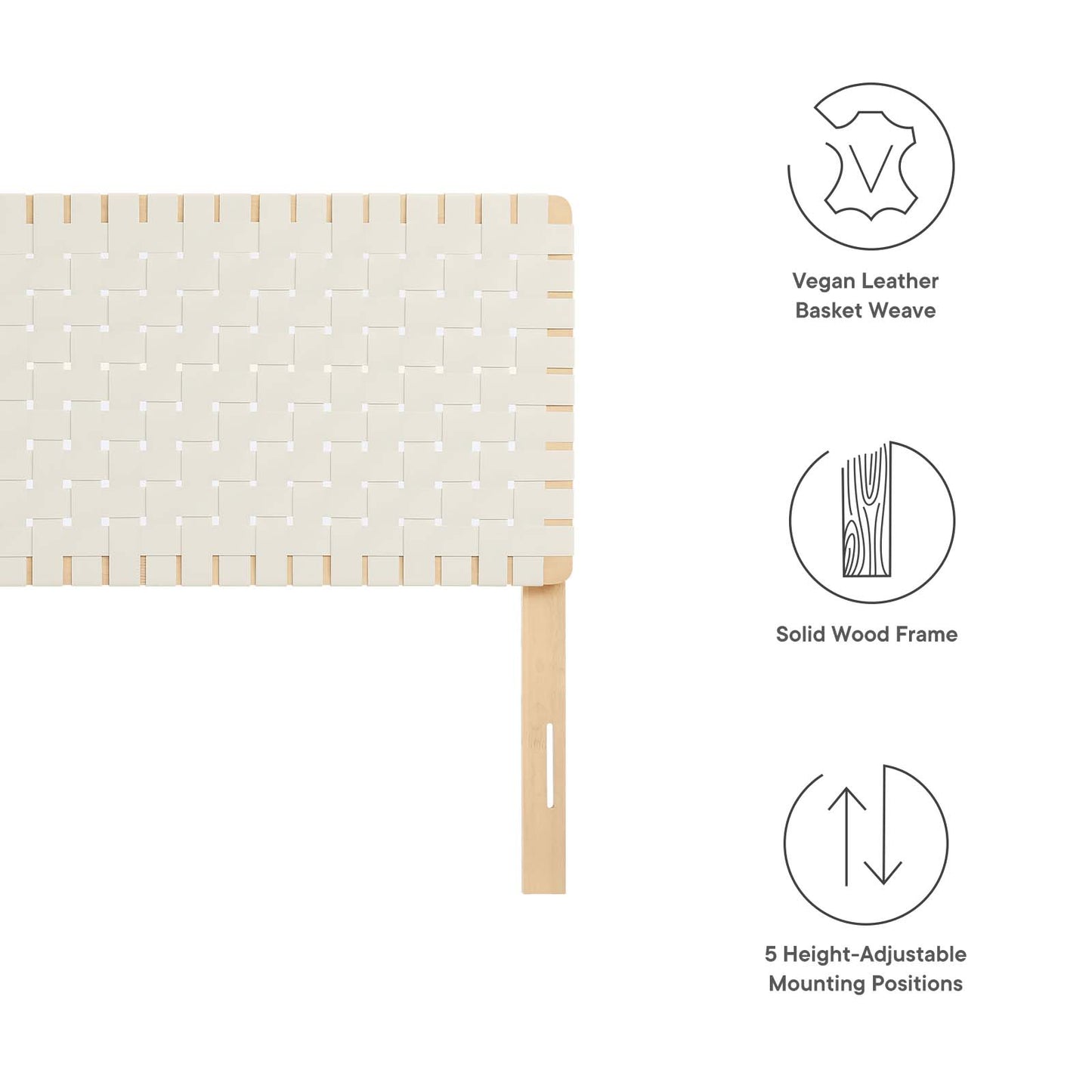 Sparta Weave Queen Vegan Leather Headboard By Modway - MOD-7125 | Headboards | Modishstore - 6