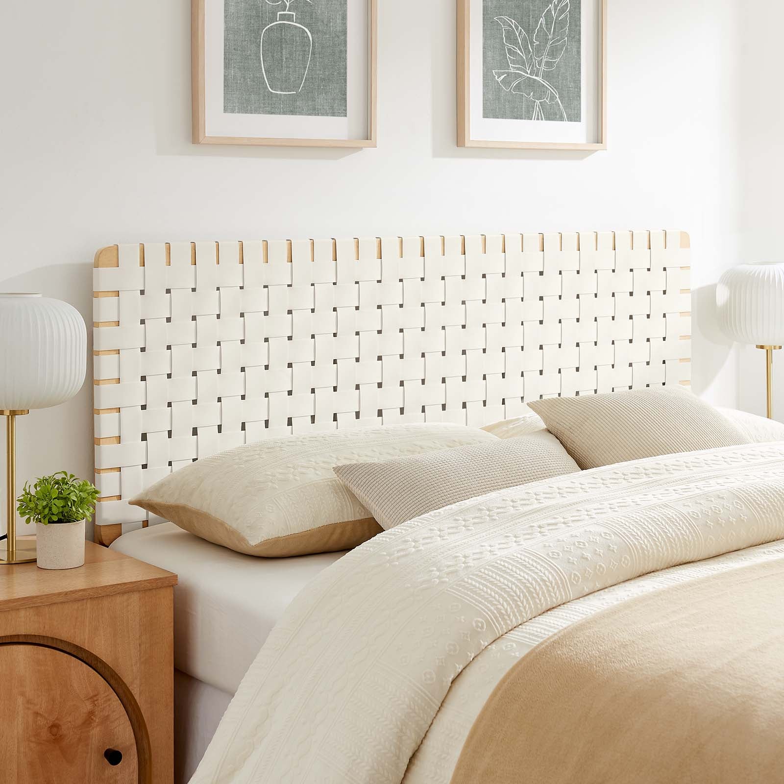 Sparta Weave Queen Vegan Leather Headboard By Modway - MOD-7125 | Headboards | Modishstore - 1