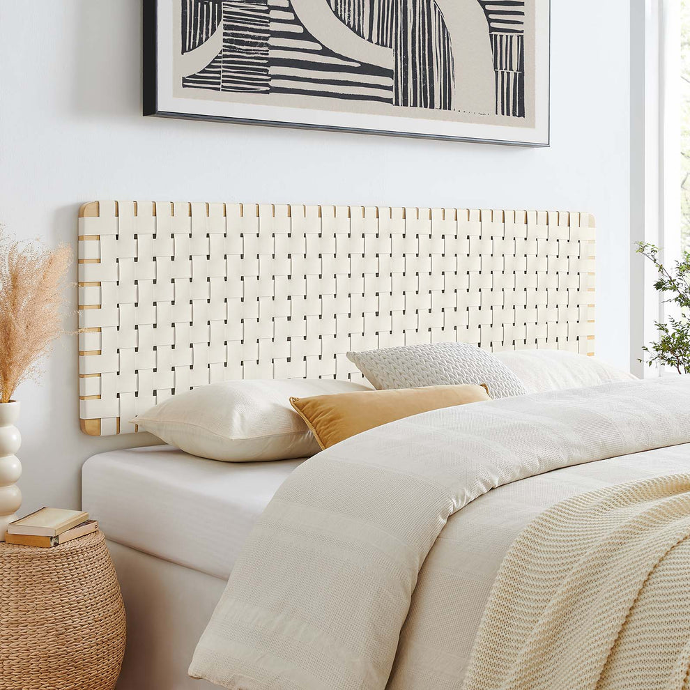 Sparta Weave Wall-Mount King Vegan Leather Headboard By Modway - MOD-7126 | Headboards | Modishstore - 1