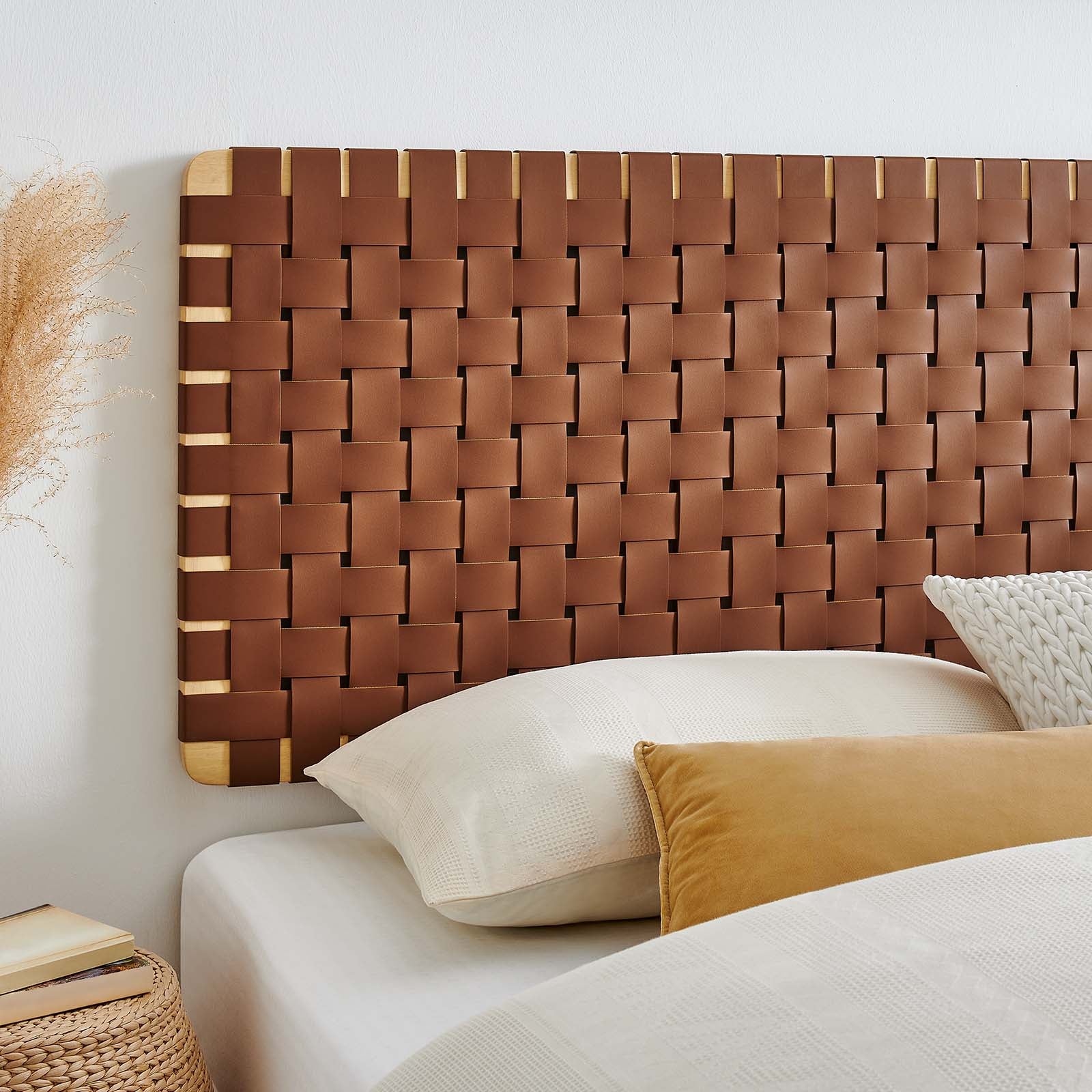 Sparta Weave Wall-Mount King Vegan Leather Headboard By Modway - MOD-7126 | Headboards | Modishstore - 13