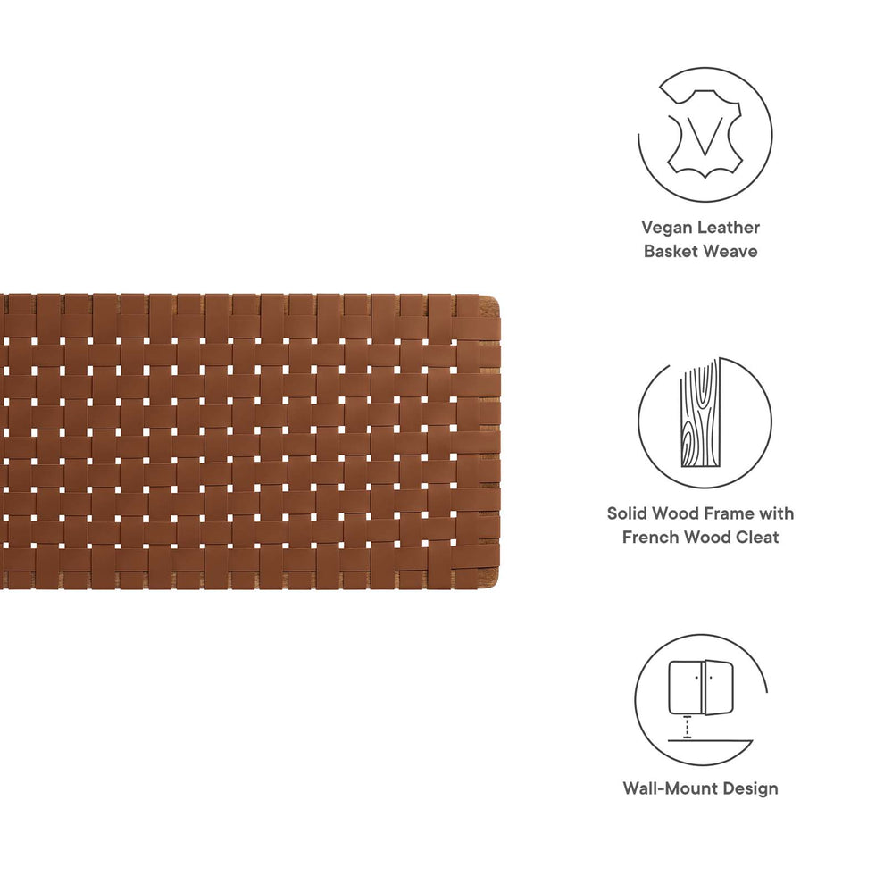 Sparta Weave Wall-Mount King Vegan Leather Headboard By Modway - MOD-7126 | Headboards | Modishstore - 25