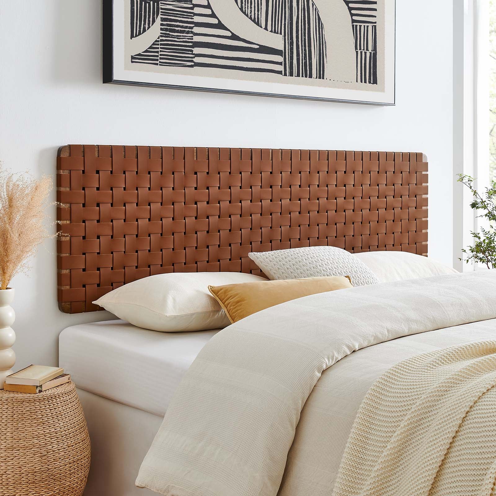 Sparta Weave Wall-Mount King Vegan Leather Headboard By Modway - MOD-7126 | Headboards | Modishstore - 28