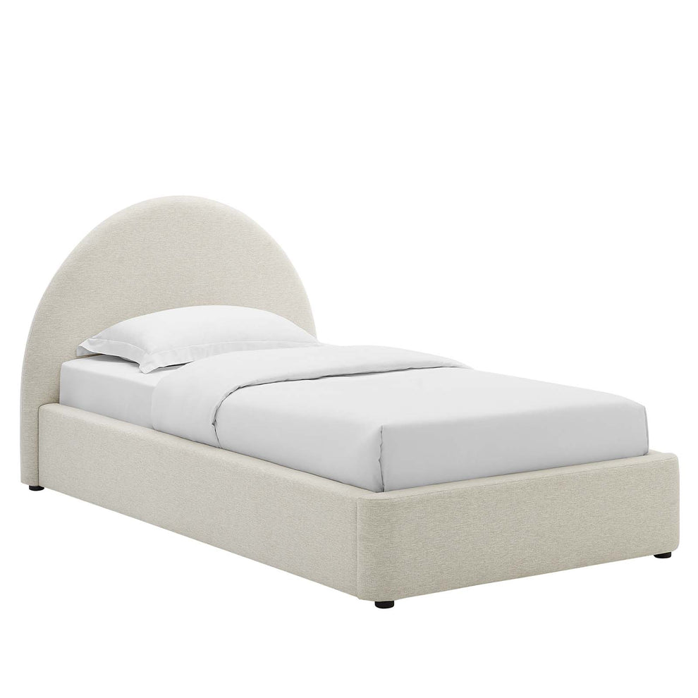 Resort Upholstered Fabric Arched Round Twin Platform Bed By Modway - MOD-7128 | Beds | Modishstore - 1