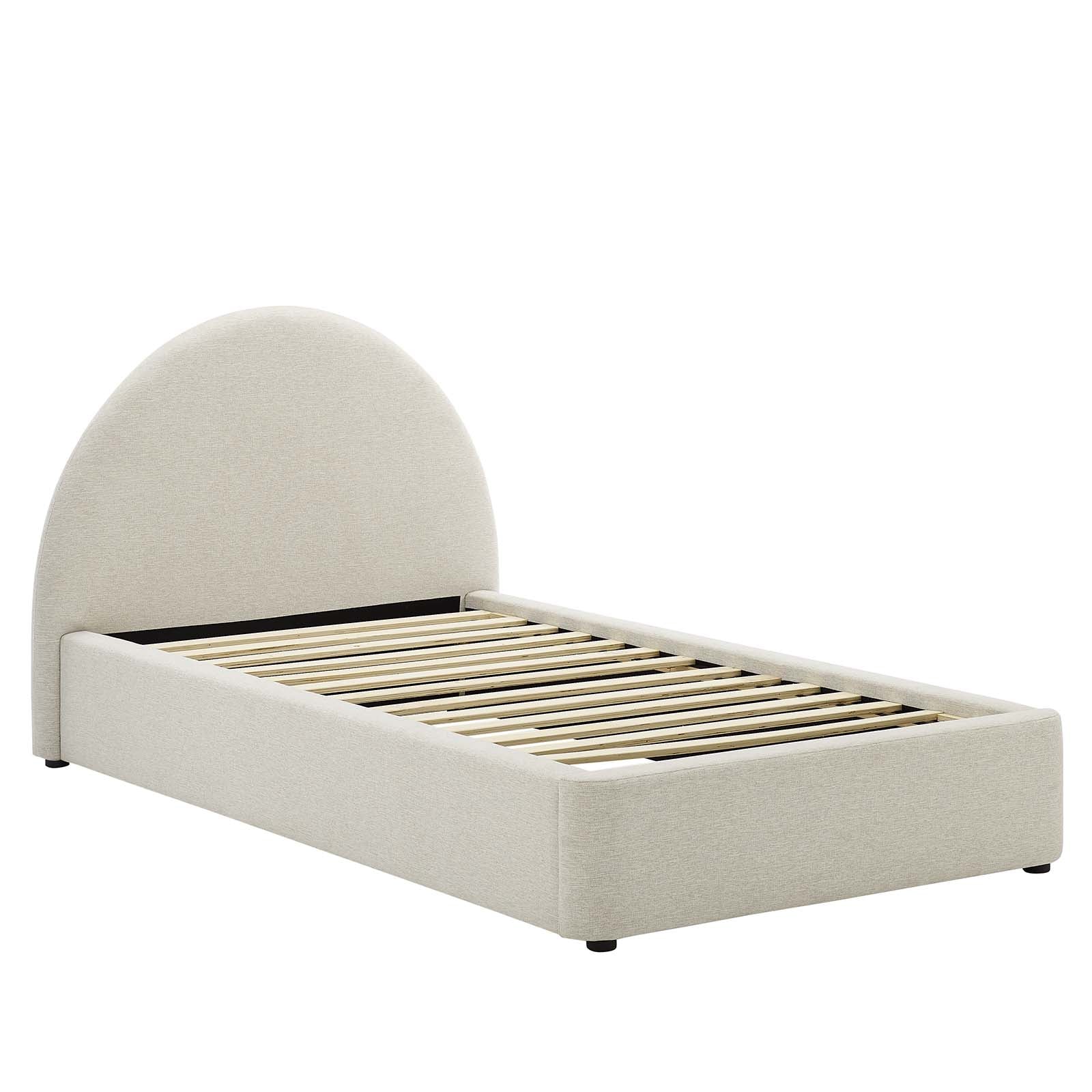 Resort Upholstered Fabric Arched Round Twin Platform Bed By Modway - MOD-7128 | Beds | Modishstore - 2