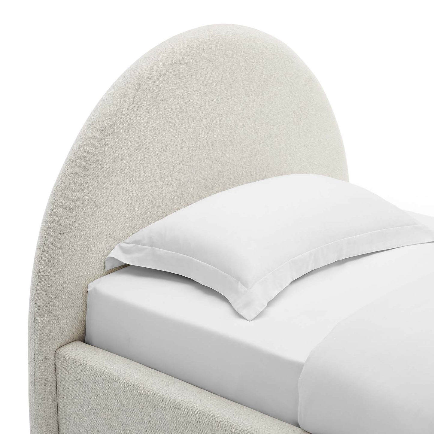 Resort Upholstered Fabric Arched Round Twin Platform Bed By Modway - MOD-7128 | Beds | Modishstore - 5