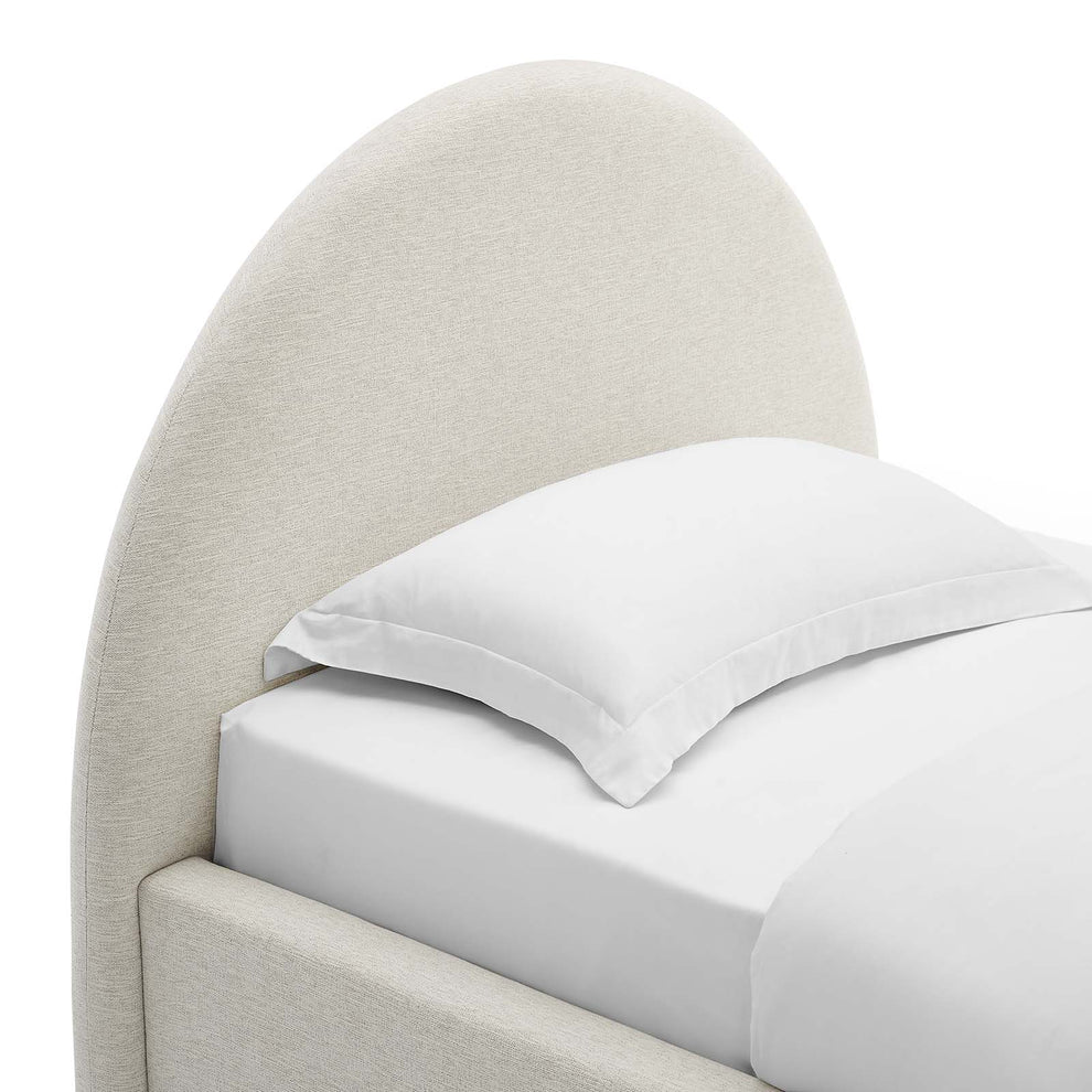 Resort Upholstered Fabric Arched Round Twin Platform Bed By Modway - MOD-7128 | Beds | Modishstore - 5