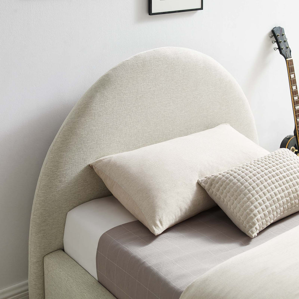 Resort Upholstered Fabric Arched Round Twin Platform Bed By Modway - MOD-7128 | Beds | Modishstore - 8
