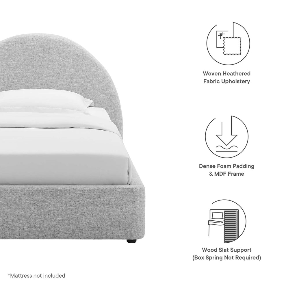 Resort Upholstered Fabric Arched Round Twin Platform Bed By Modway - MOD-7128 | Beds | Modishstore - 15