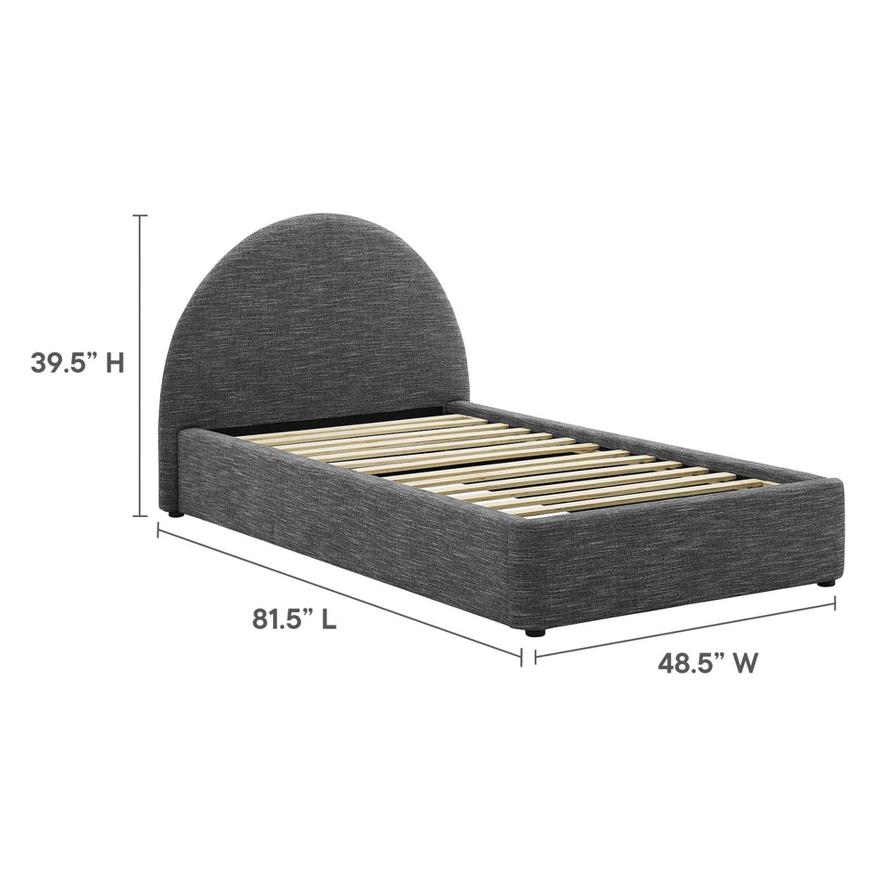 Resort Upholstered Fabric Arched Round Twin Platform Bed By Modway - MOD-7128 | Beds | Modishstore - 22