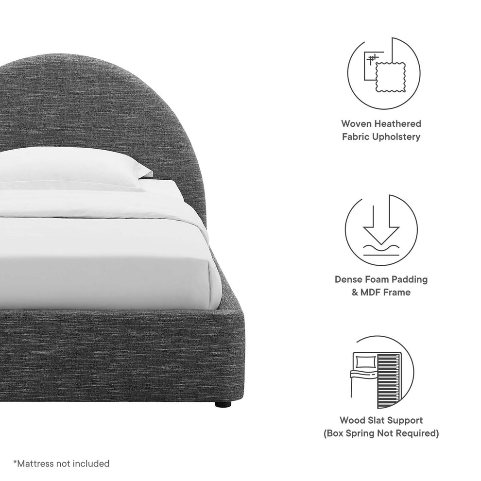 Resort Upholstered Fabric Arched Round Twin Platform Bed By Modway - MOD-7128 | Beds | Modishstore - 23