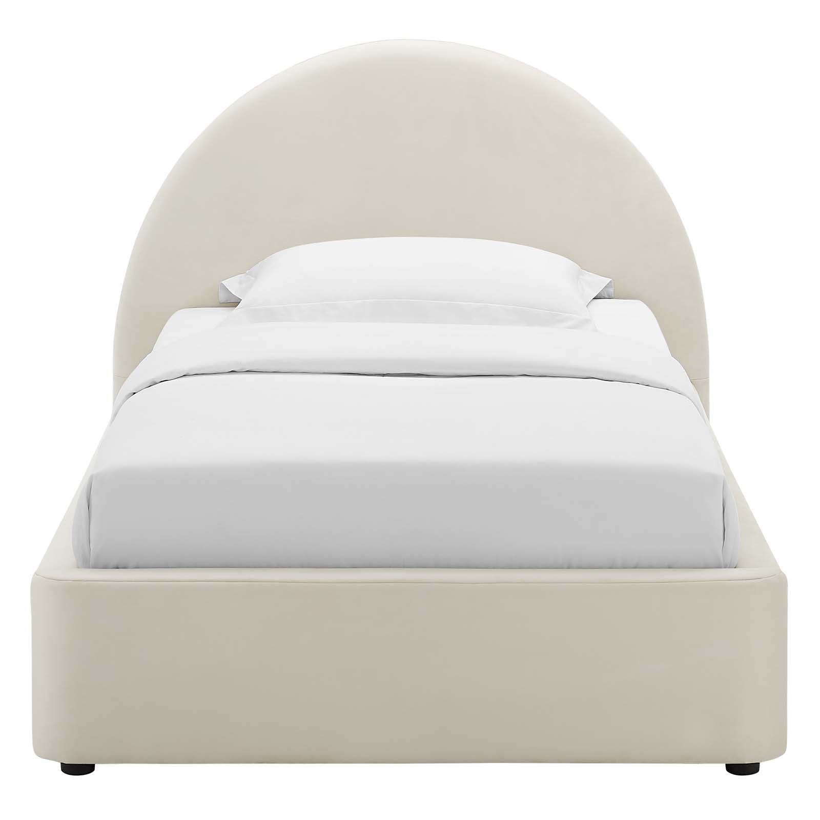 Resort Performance Velvet Arched Round Twin Platform Bed By Modway - MOD-7129 | Beds | Modishstore - 4