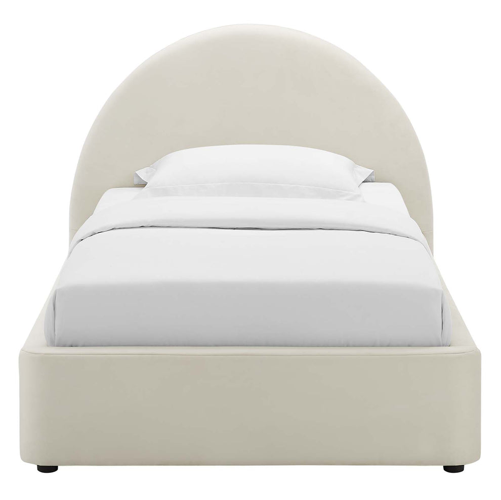 Resort Performance Velvet Arched Round Twin Platform Bed By Modway - MOD-7129 | Beds | Modishstore - 4
