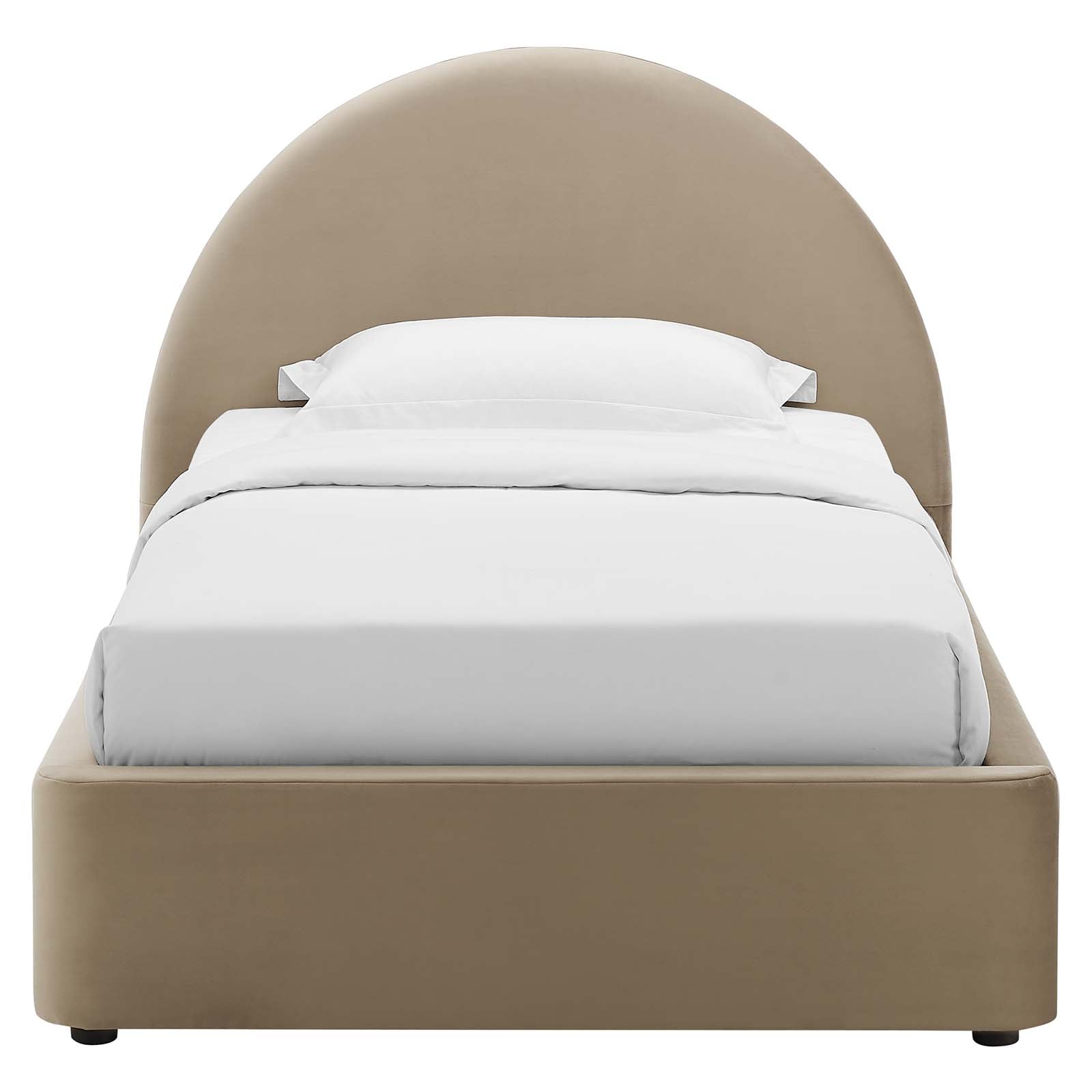 Resort Performance Velvet Arched Round Twin Platform Bed By Modway - MOD-7129 | Beds | Modishstore - 12