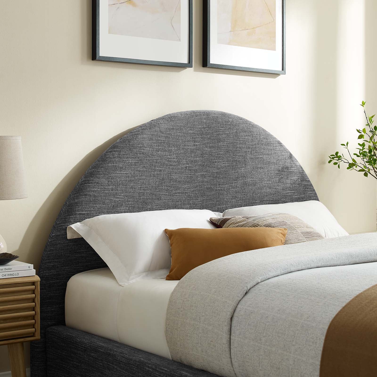 Resort Upholstered Fabric Arched Round Full Platform Bed By Modway - MOD-7130 | Beds | Modishstore - 24
