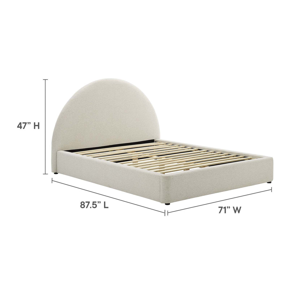 Resort Upholstered Fabric Arched Round Queen Platform Bed By Modway - MOD-7132 | Beds | Modishstore - 6